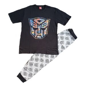 Men's Transfomers  Pyjamas Set Cotton Adult Nightwear Size S-XL