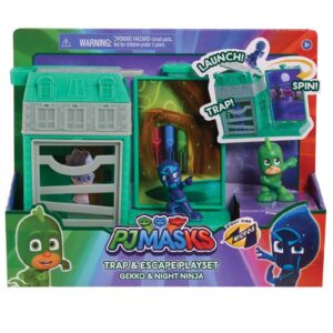 PJ Masks Nighttime Micros Trap & Escape Playset - Gekko & Night Ninja