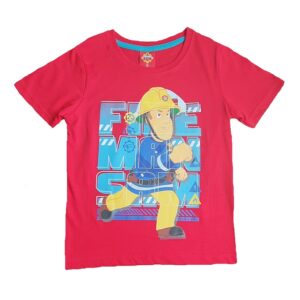 Fireman Sam T-Shirt Boys Fireman Sam Short Sleeve Top Age 3-8 Years