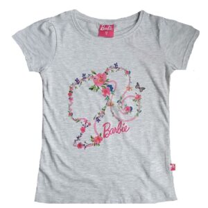 Barbie T-shirt Girls Short Sleeve Cotton Barbie Top Age 4-9 Years