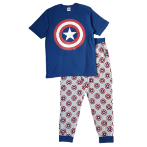 Captain America Pyjamas Men's Captain America Nightwear Size S-XL