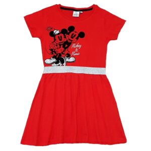 Minnie Mouse Dress Girls Disney Minnie Mouse Cotton Dress Age 3-8 Years