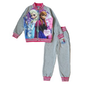 Frozen Jogging Suit Girls Disney Frozen Tracksuit Set Age 3-8 Years Grey