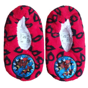 Spiderman Slippers Boys Spiderman Home Slippers With Anti Slip Size UK 7.5-13 Red