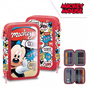 Mickey Mouse Pencil Case Boys Mickey Filled Pencil Case 2 Layered Filled Case