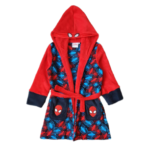 Spiderman Dressing Gown Boys Spider-Man Bathrobe Age 3-8 Years Red