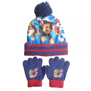 Paw Patrol Hat & Gloves Set Boys Paw Patrol Winter Hat Set Age 3-6 Years Navy