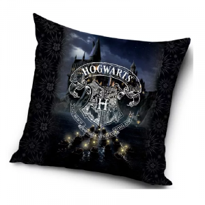 Harry Potter Cushion Harry Potter Hogwarts Filled Cushion/Pillow Size 38 x 38 cm Black