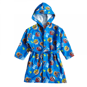 Paw Patrol Dressing Gown With Hood Boys Paw Patrol Dressing Gown Blue Age 3-8 Years