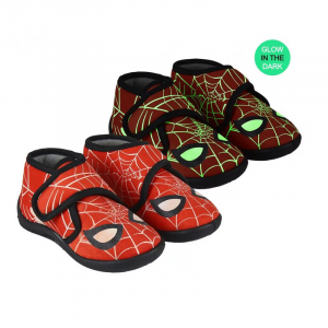 Spiderman Slippers Boys Spiderman Indoor Slipper Shoe Glows In The Dark Shoe Size UK 6-10