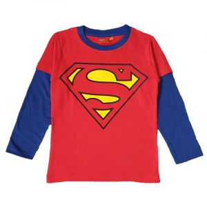 Superman T-shirt Boys Superman Long Sleeve T-Shirt/Top Age 4-12 Years