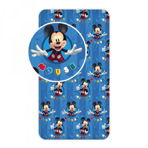 Mickey Mouse Fitted Sheet Boys Disney Mickey Mouse Fitted Sheet Size 90 x 200 cm Blue