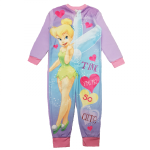 Tinkerbell Onesie Girls Disney Tinkerbell All In One Pyjamas Age 5-8 Years