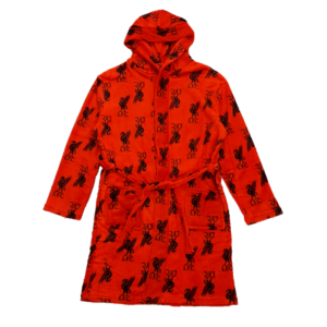 Liverpool Dressing Gown Men's Official Licence Liverpool Dressing Robe Fleece Size S-XL