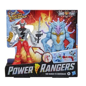 Power Rangers Dino Fury Battle Attackers Red Ranger VS Doomsnake