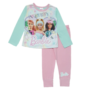 Barbie Pyjamas Set Girls Barbie Cotton Sleepwear I Love My BFF Age 3-8 Years