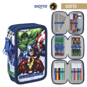 Avengers Pencil Case Boys Avengers Filled Pencil Case 3 Layers Stationary Set