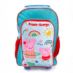 Peppa Pig Trolley Backpack Kids Peppa Pig Travel Trolley Bag blue