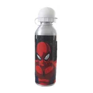 Spiderman Water Bottle Kids Spiderman Aluminium Water Bottle 500ml Silver