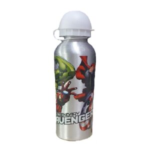 Avengers Water Bottle Kids Silver Avengers Aluminium Water Bottle 500ml
