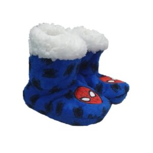 Spiderman Slipper Bootie Boys Spiderman Fleece Booties Size UK 7.5-13 Blue