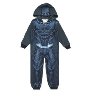 Black Panther Onesie Kids Black Panther Onesie With Hood Nightwear Black Age 4-10 Years