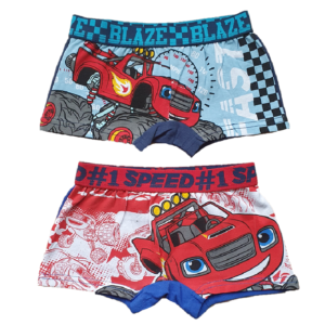 Blaze Boxer Shorts Boys Blaze And The Monster Machine Cotton Underwear Age 4-8 Years 2 In A Pack