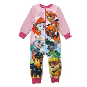 Paw Patrol Onesie Girls Paw Patrol All In One Pyjamas Pink Fleece Nightwear Age 2-5 Years