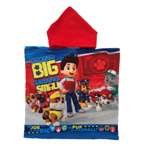 Paw Patrol Poncho Kids Boys Red Paw Patrol Poncho Size 50 x 100 cm No Job Is Too Big