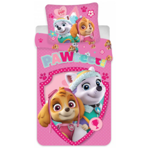 Paw Patrol Duvet Cover & Pillow Case Cot Duvet Set 100% Cotton Pawfect 100 x 135 cm