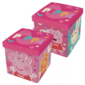 Peppa Pig Toy Storage Box With Lid Fold-able Peppa Pig Storage Box 30×30×30 cm