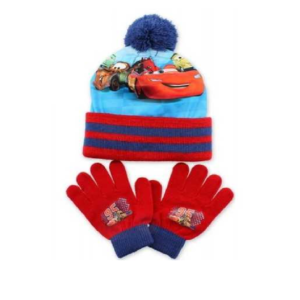 Cars Hat & Gloves Boys Disney Cars Winter Hat Set Age 3-7 Years