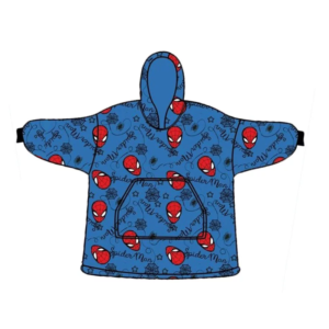 Spiderman Poncho Blanket Adult Blue Spider-Man Plush Polar Blanket Poncho