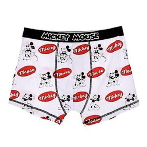 Mickey Mouse Boxer Short Men's Disney Mickey Mouse Trunk Cotton S-XL White