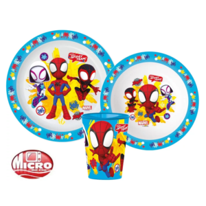 Spidey Dinner Set Kids Spidey Spider-Man 3 Piece Microwavable Dinner Set Plate Bowl & Cup