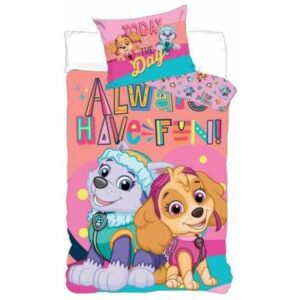 Paw Patrol Duvet Cover & Pillow Case For Cot/Cot Bed Paw Patrol Duvet Cover Set 100% Cotton Always Have Fun