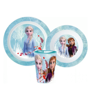Frozen Dinner Set Girls Blue Forest Disney Frozen 3 Piece Dinner Set